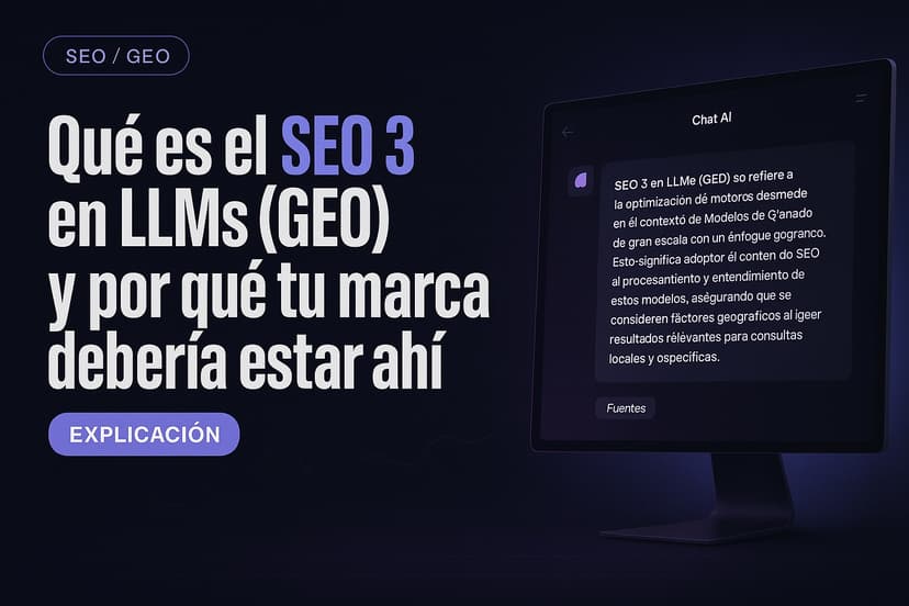 Qué es el SEO 3 en LLMs (GEO) y por qué tu marca debería estar ahí