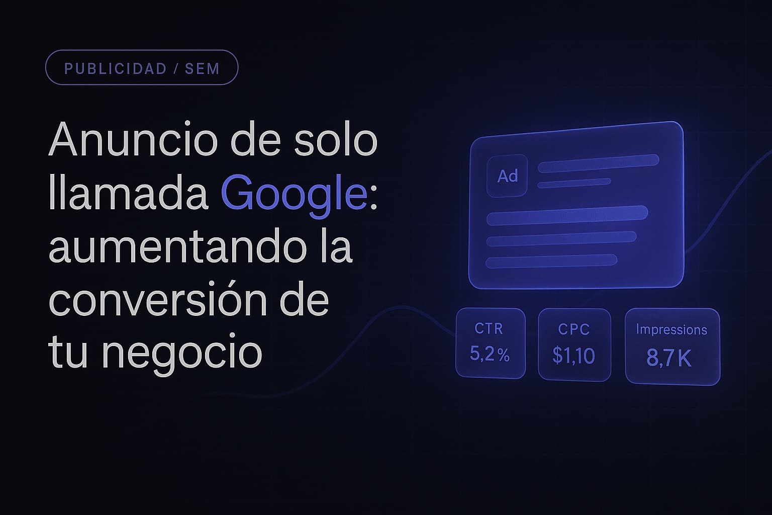 Anuncio de solo llamada Google: aumentando la conversión de tu negocio