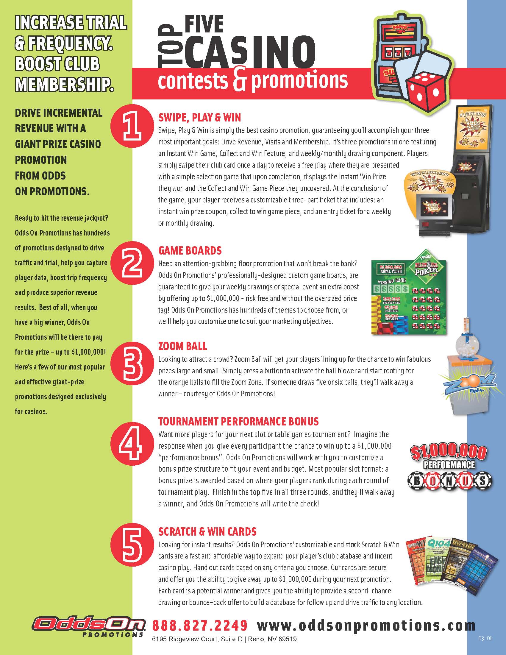Incremental Revenue Driving Promotion Ideas for Casinos|
