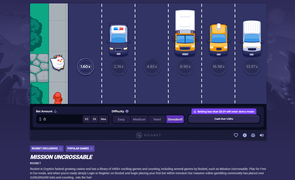 Mission Uncrossable : Discover Chicken Cross Road on Roobet | Lucky ...