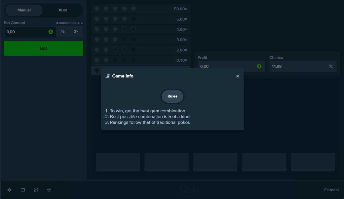 Diamonds Stake Original Game Demo - Stakeonline.casino