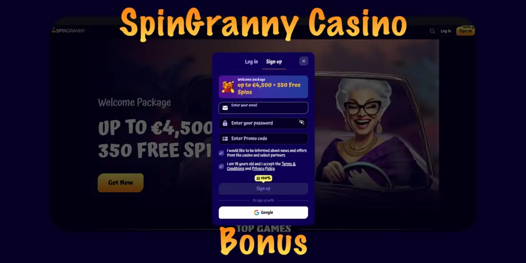 Spingranny Casino Bonus – Jusqu’à 4500 € + 350 Tours Gratuits